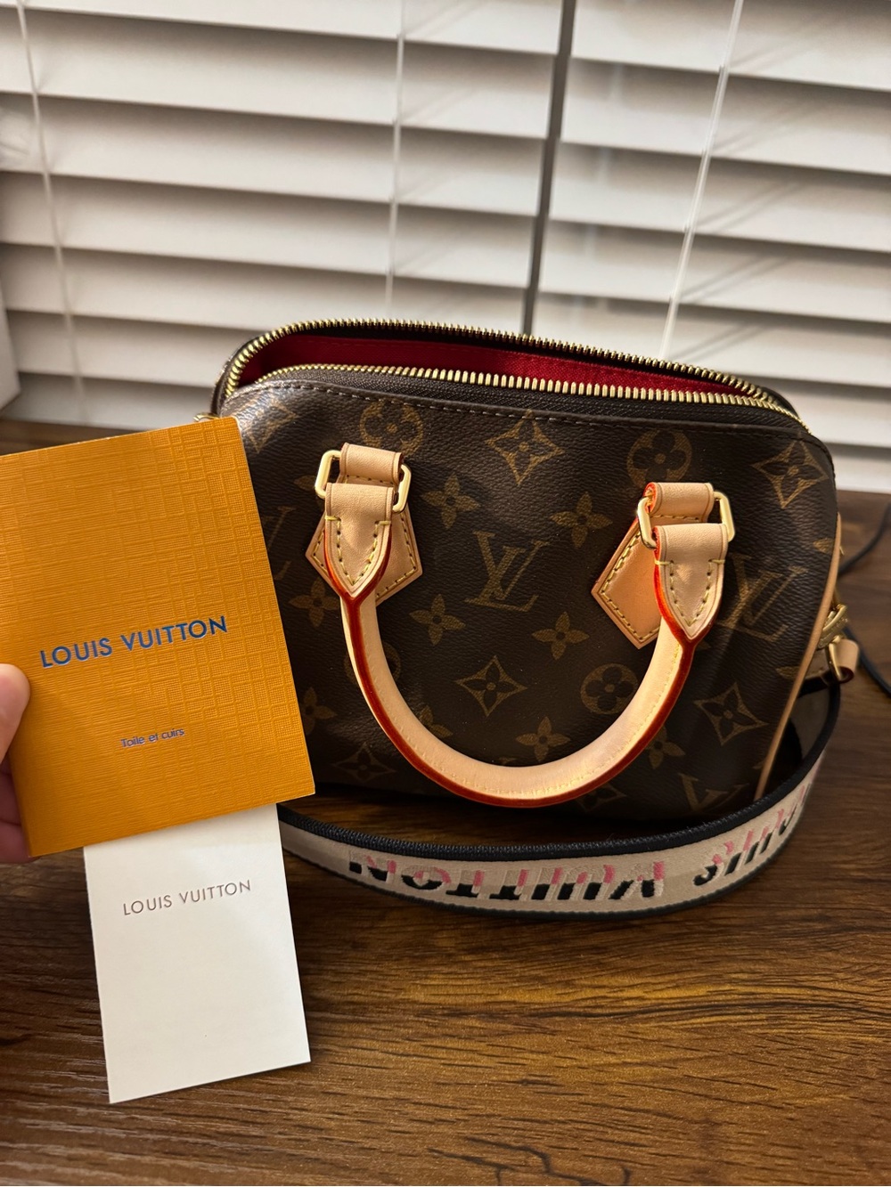 NEW Louis Vuitton Speedy 20 Monogram Canvas Bandouliere Bag LV Nano Crossbody - Picture 9 of 16